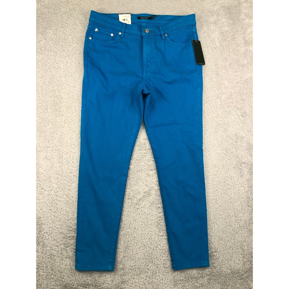 Lauren Ralph Lauren Jeans Womens 12 (33x26.5) Blue NWT Premier Skinny Cropped